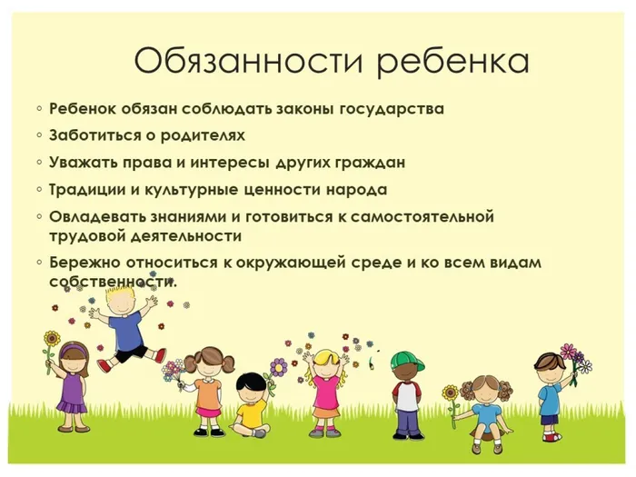 беседа о правах ребёнка